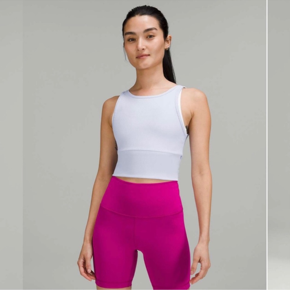 Lululemon Power Pivot Tank *Rib, Pale Blue, size 6